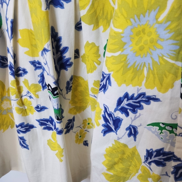 RSVP By Talbots Off-White Floral Pleated Midi Skirt size 4 - Picture 5 of 8